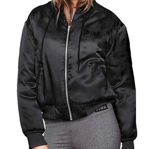 PINK Satin Bomber Jacket